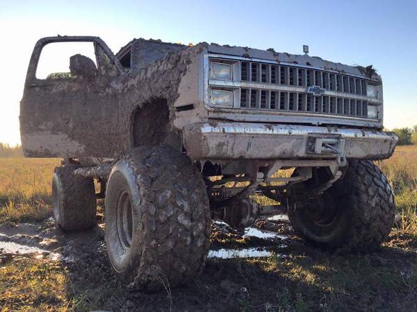 monster truck in mud